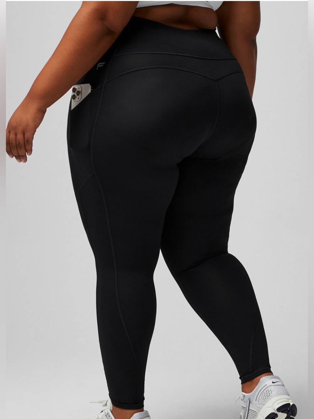 Fabletics Oasis High Waisted Leggings In Black Stretch Pocket Sz 4x $94 NWT